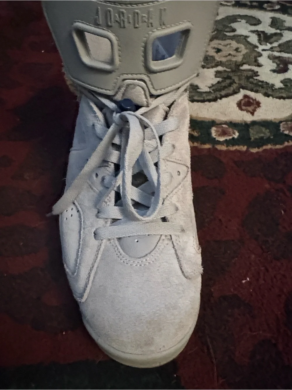 Jordan Men's Light Grey Suede Mid Top Men’s 9.5